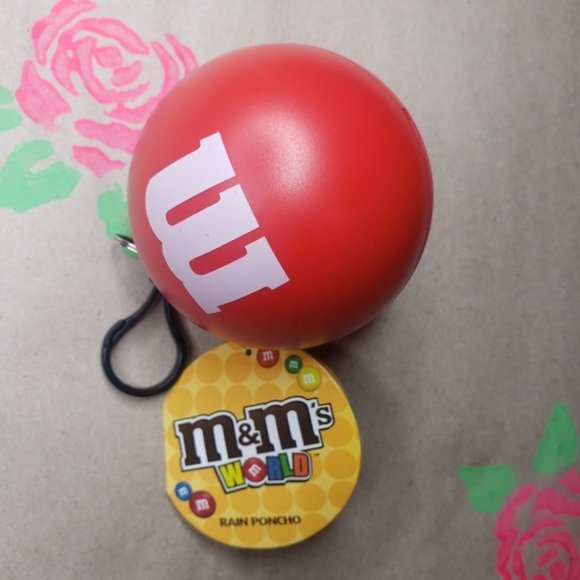 NEW M&M's Red Rain Poncho Ball One Size - Picture 7 of 11
